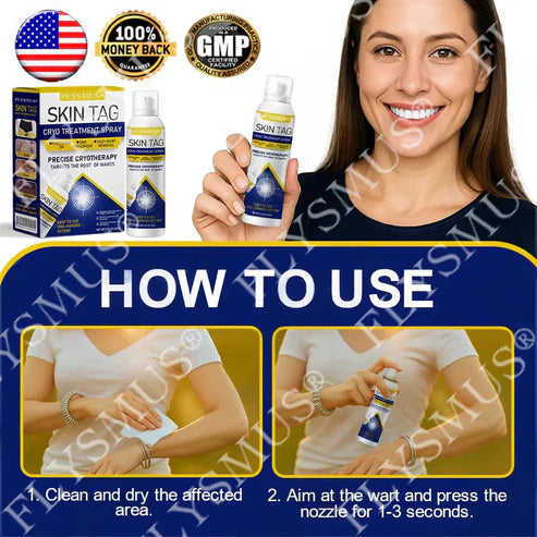Spray de tratamento criogênico para verrugas cutâneas